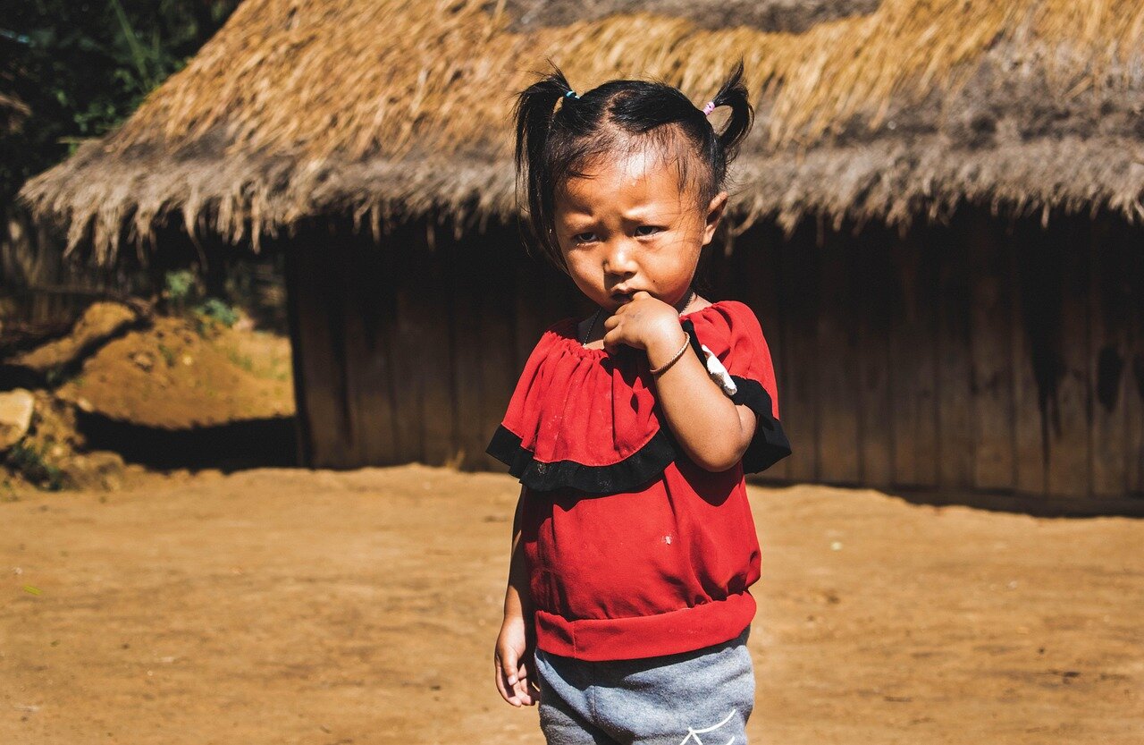 Child of Laos in the rural area.